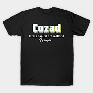 Cozad Nebraska Yellow Text T-Shirt